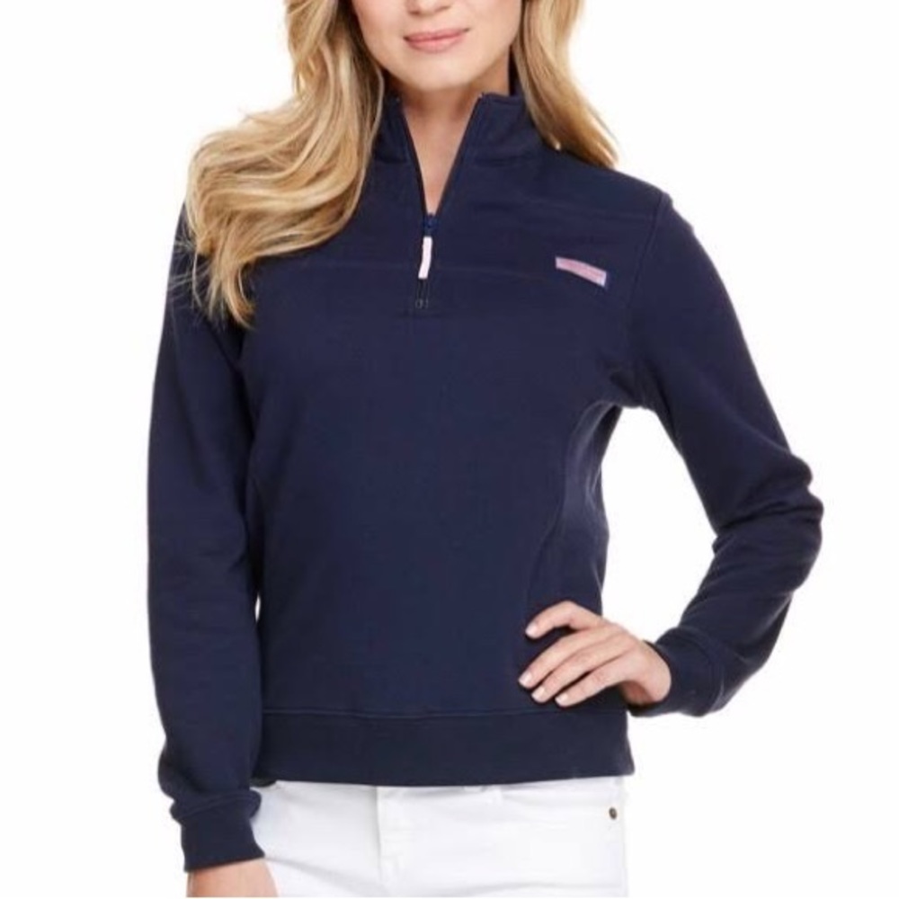 Vineyard Vines Womens Navy Shep Shirt Quarter Zip